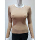 Athleisure - Ribbed Round Neck Seamless Top - Camel - Cultured Cloths Apparel