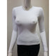 Athleisure - Ribbed Round Neck Seamless Top - White - Cultured Cloths Apparel