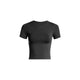 Athleisure - Smooth Crew Neck Baby Tee Top - Black - Cultured Cloths Apparel