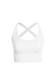 Bralettes - Ribbed Crop Cami Crisscross Strap Bra Top - One Size - Cultured Cloths Apparel