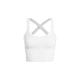 Athleisure - X Back Strap Ribbed Brami - White - Cultured Cloths Apparel