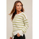 Women's Sweaters - Round Neck High Slit Sides Hole-Knit Sweater -  - Cultured Cloths Apparel