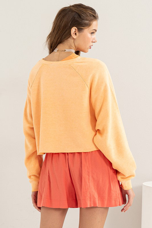 Women's Sweaters - Laid Back Crop Sweatshirt -  - Cultured Cloths Apparel
