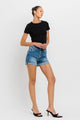 Women's Shorts - Super High Rise Button Up Mom Shorts -  - Cultured Cloths Apparel