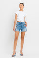 Women's Shorts - High Rise Double Cuff Shorts - EXACTLY LIKE YOU - Cultured Cloths Apparel
