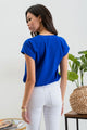 Women's Short Sleeve - Solid Extended Shoulder Blouse -  - Cultured Cloths Apparel