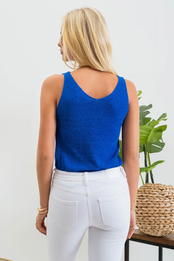 Women's Sleeveless - Solid Knitted Pullover Top -  - Cultured Cloths Apparel