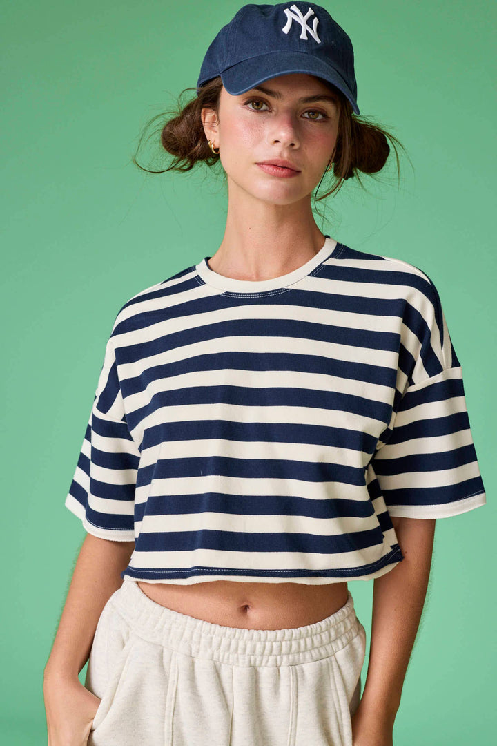 Women's Short Sleeve - Round Neck Short Sleeve Crop Top - - Cultured Cloths Apparel