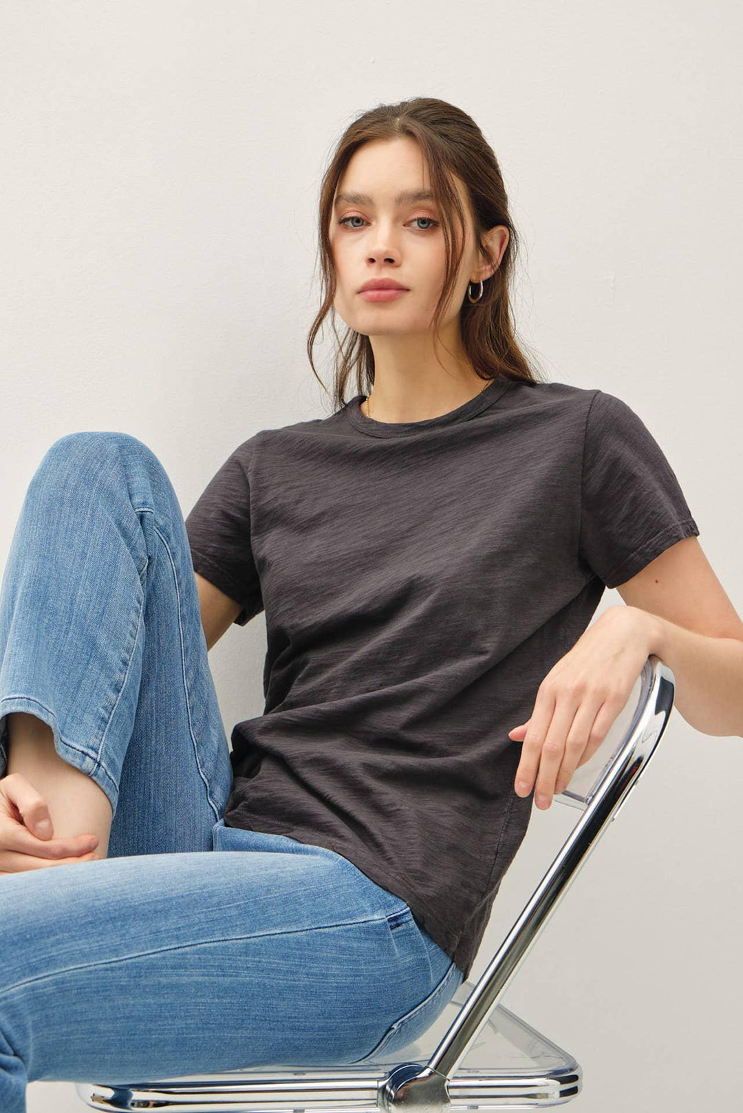 NEW COLOR-GARMENT DYED COTTON SLUB TEE