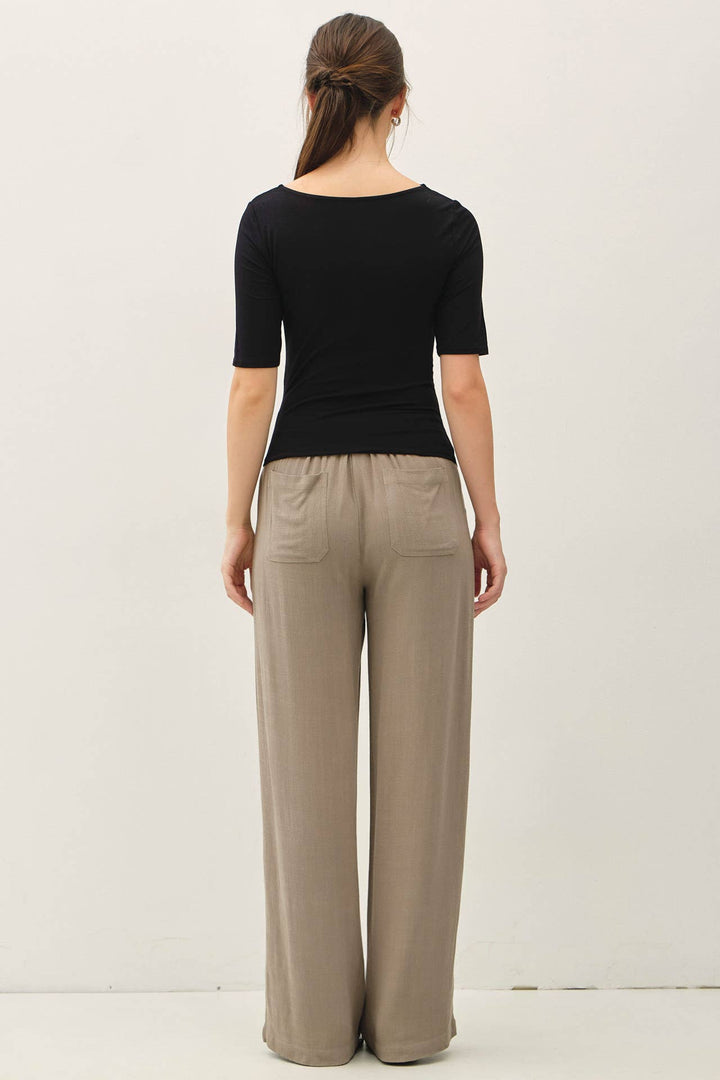 COWL NECK 3/4 SLEEVE TOP