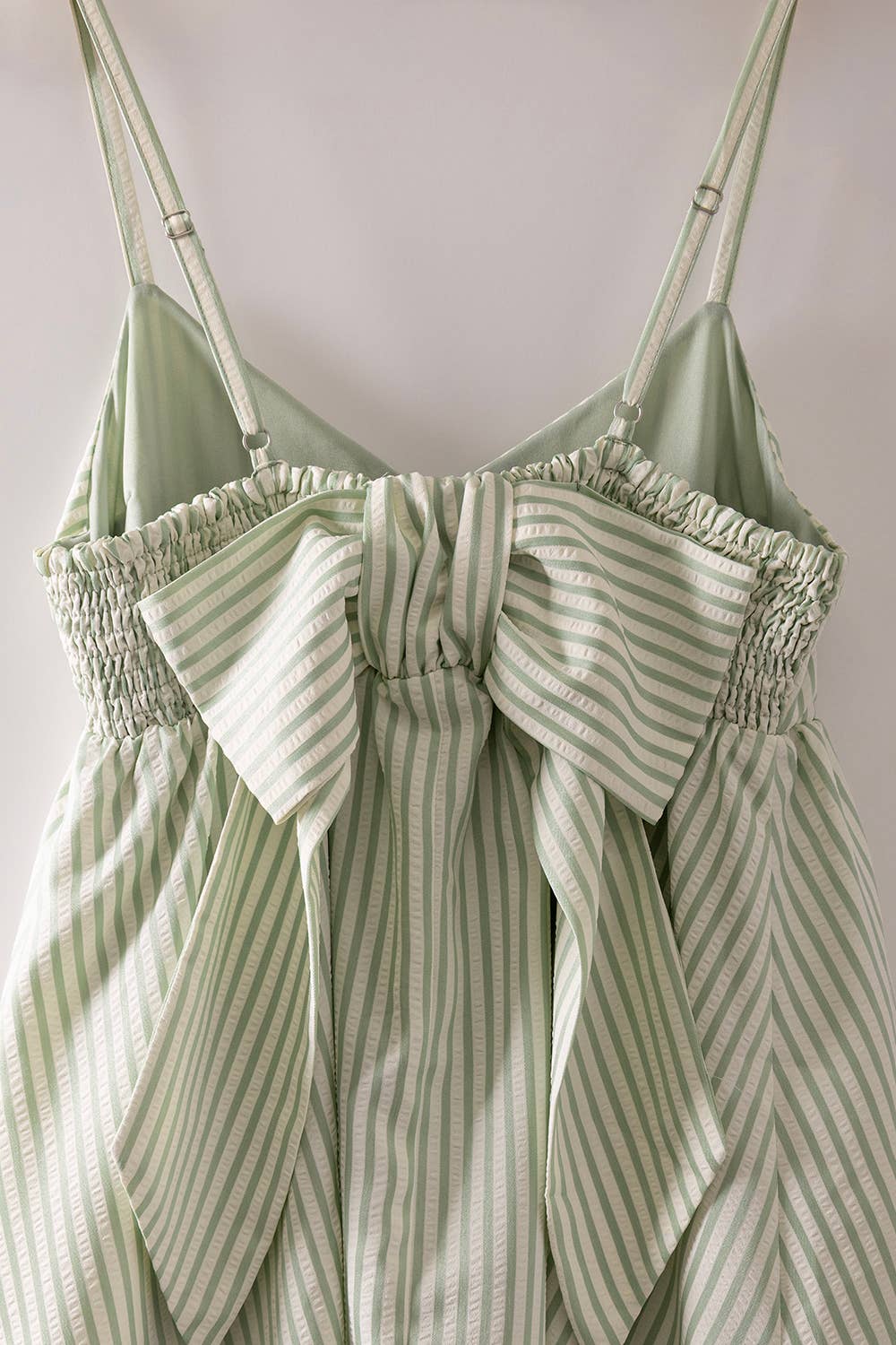 Women's Dresses - Stripe Bow Babydoll Sundress - - Cultured Cloths Apparel