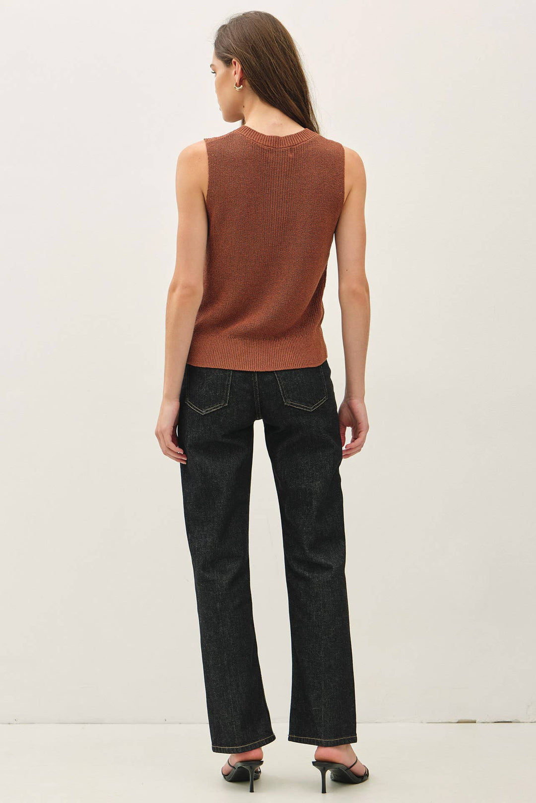 Women's Sleeveless - LIGHT WEIGHT BUTTON UP SWEATER VEST - - Cultured Cloths Apparel