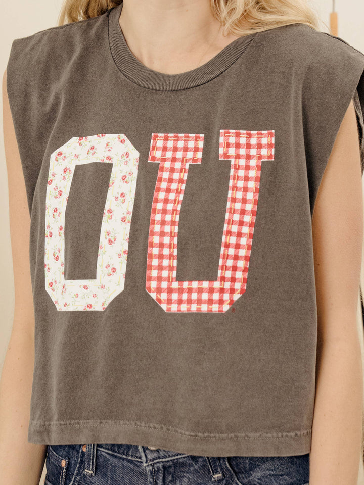 OU Oklahoma Sooners Quilted Puff Ink Smoke Tank