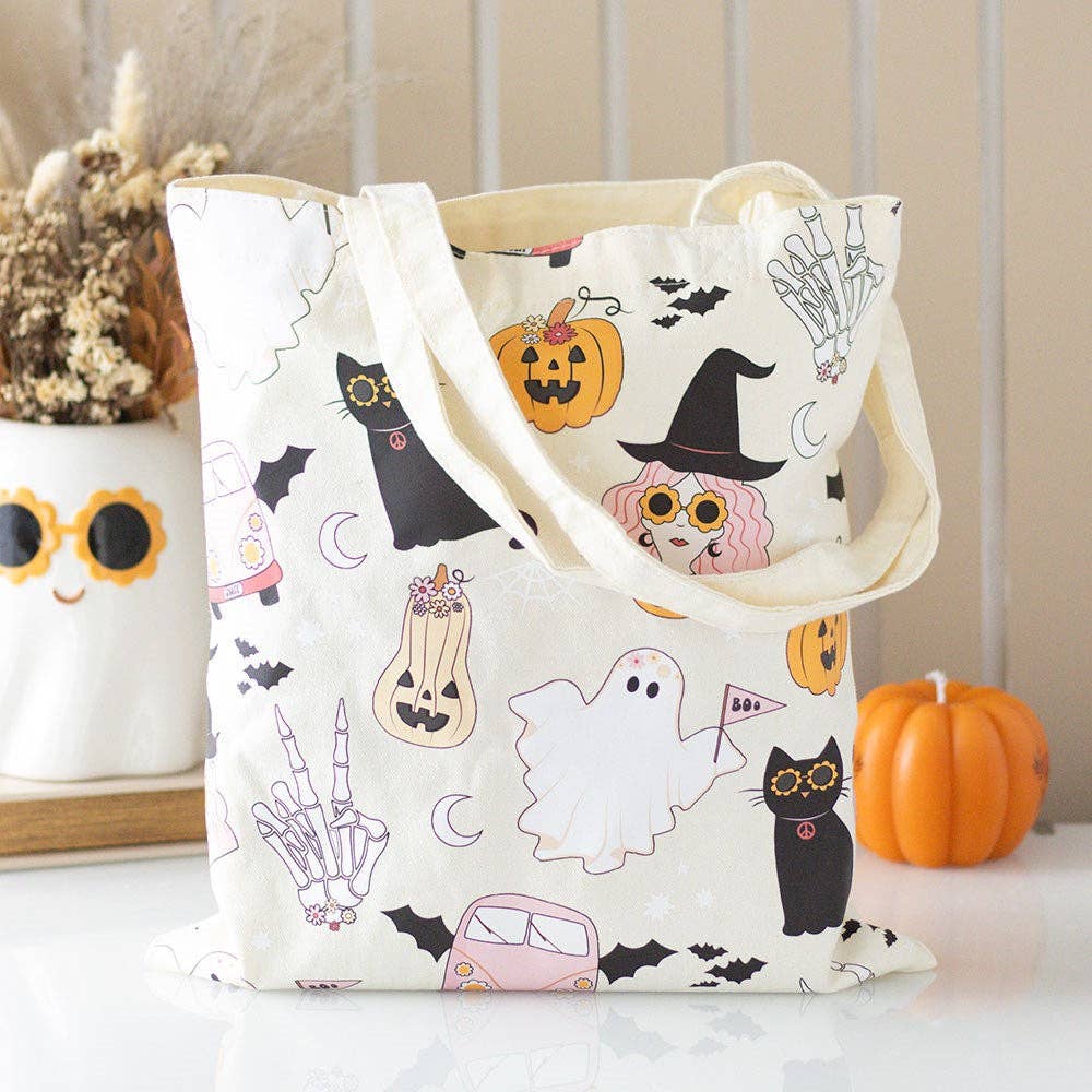 Groovy Ghost Halloween Tote Bag - Discount Rewards Bag (Sept & Oct)