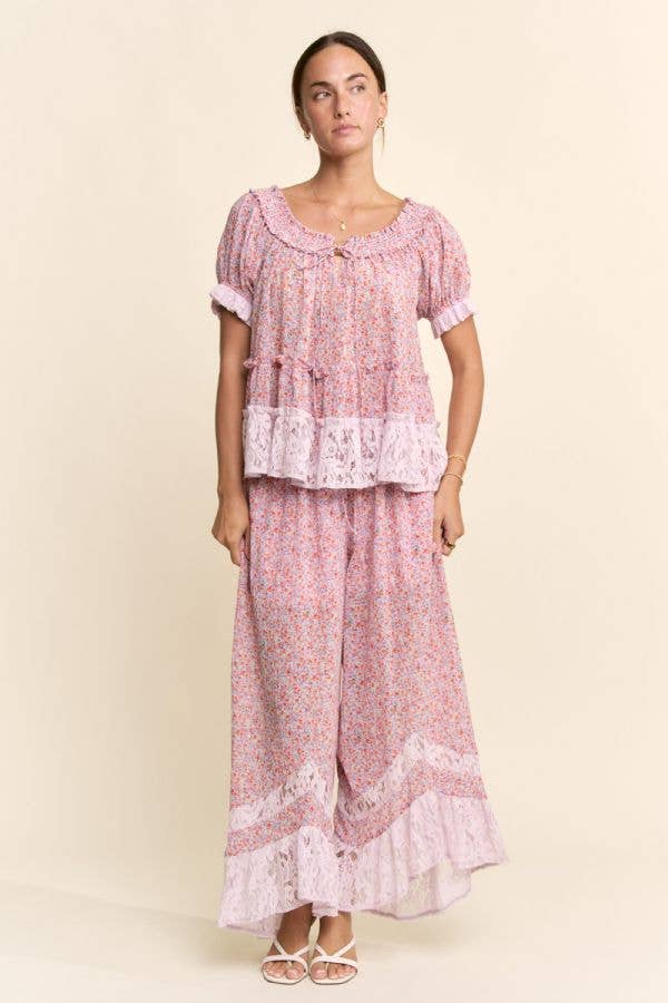 CHIFFON LACE PEASANT SET