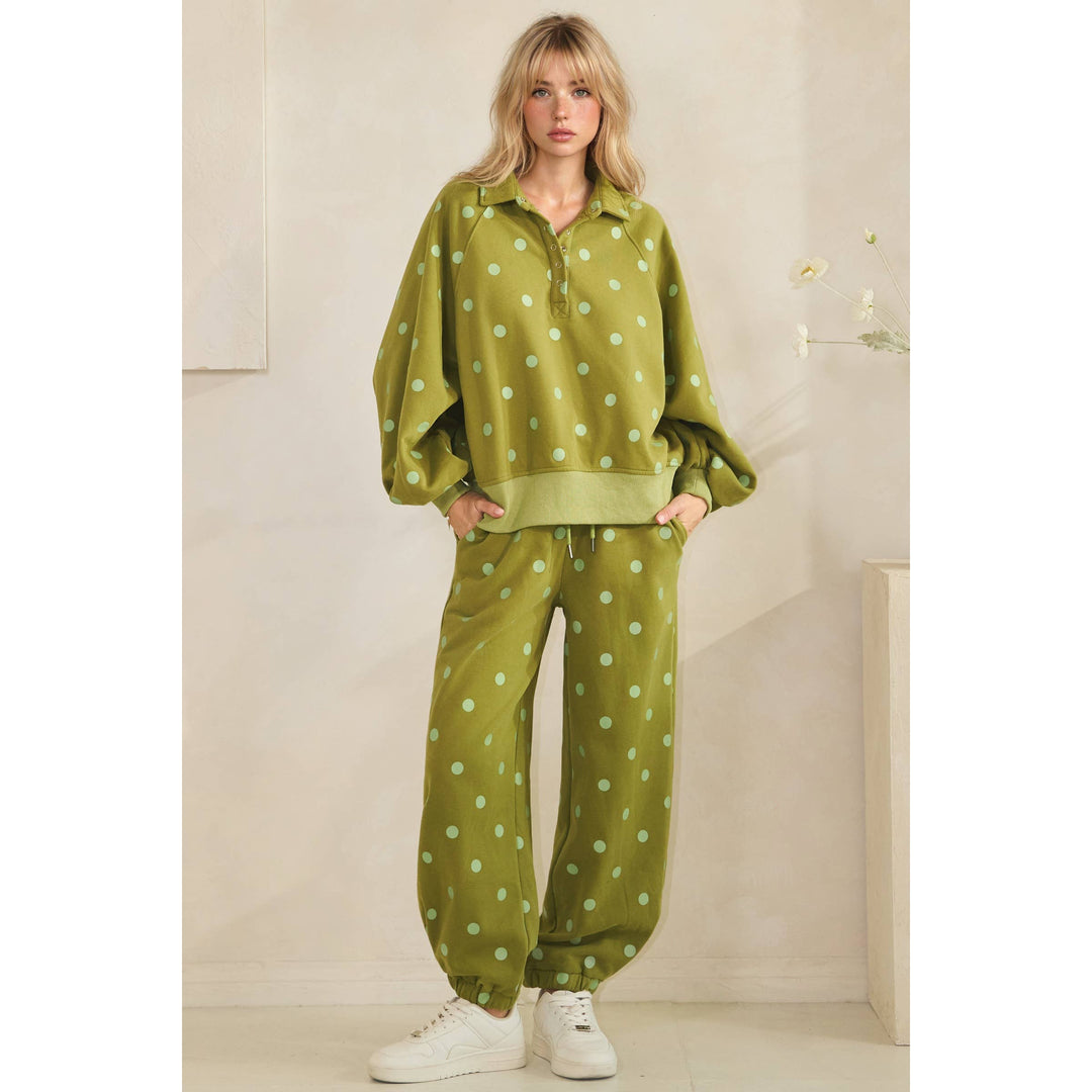 Playful Dot Quarter Zip