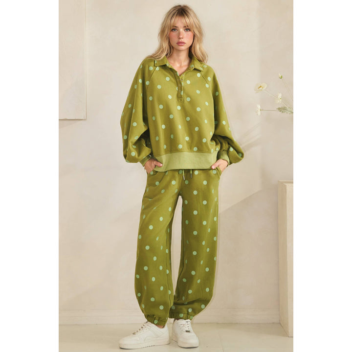 Playful Dot Quarter Zip