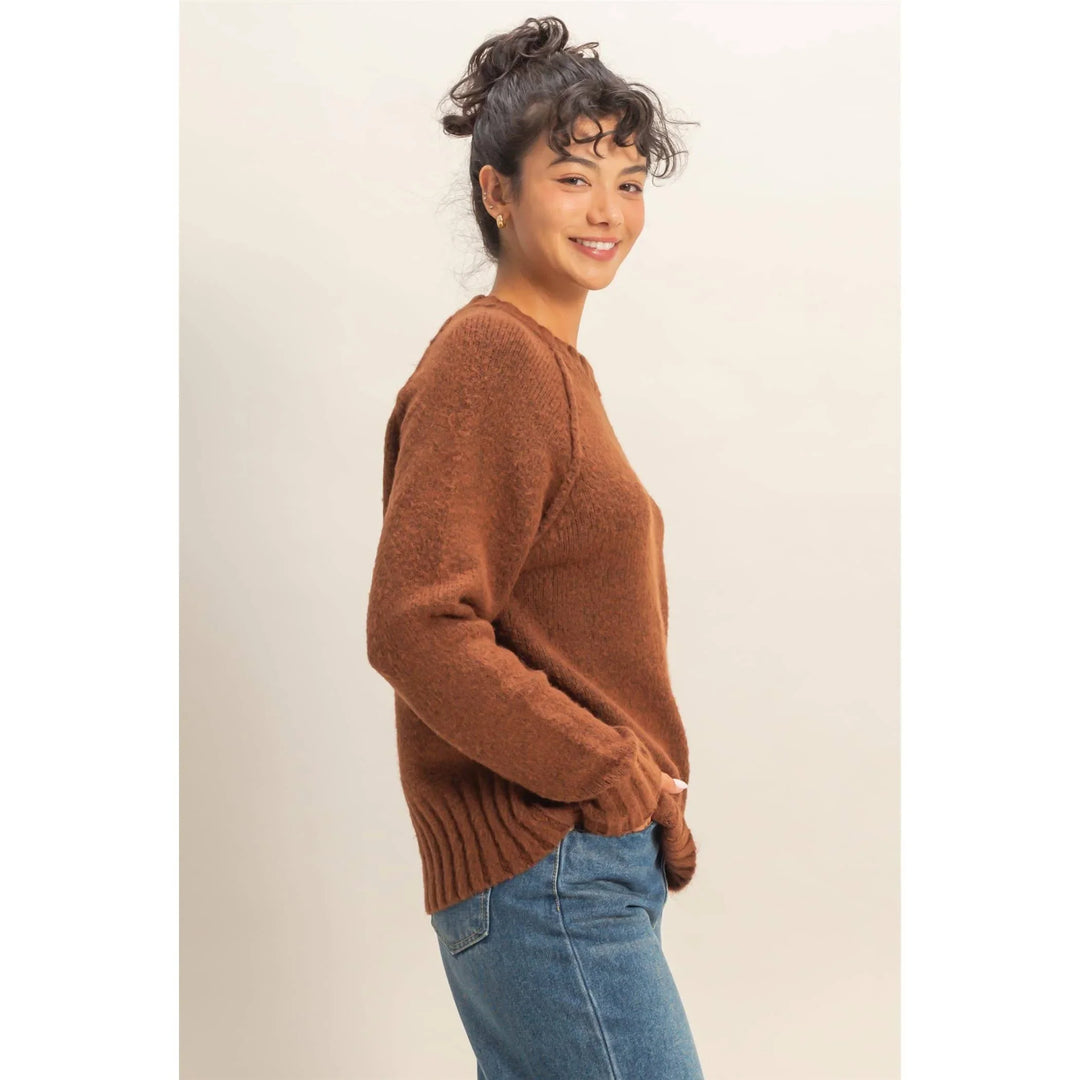 Women's Sweaters - Raglan Sleeve Crew Neck Sweater - - Cultured Cloths Apparel