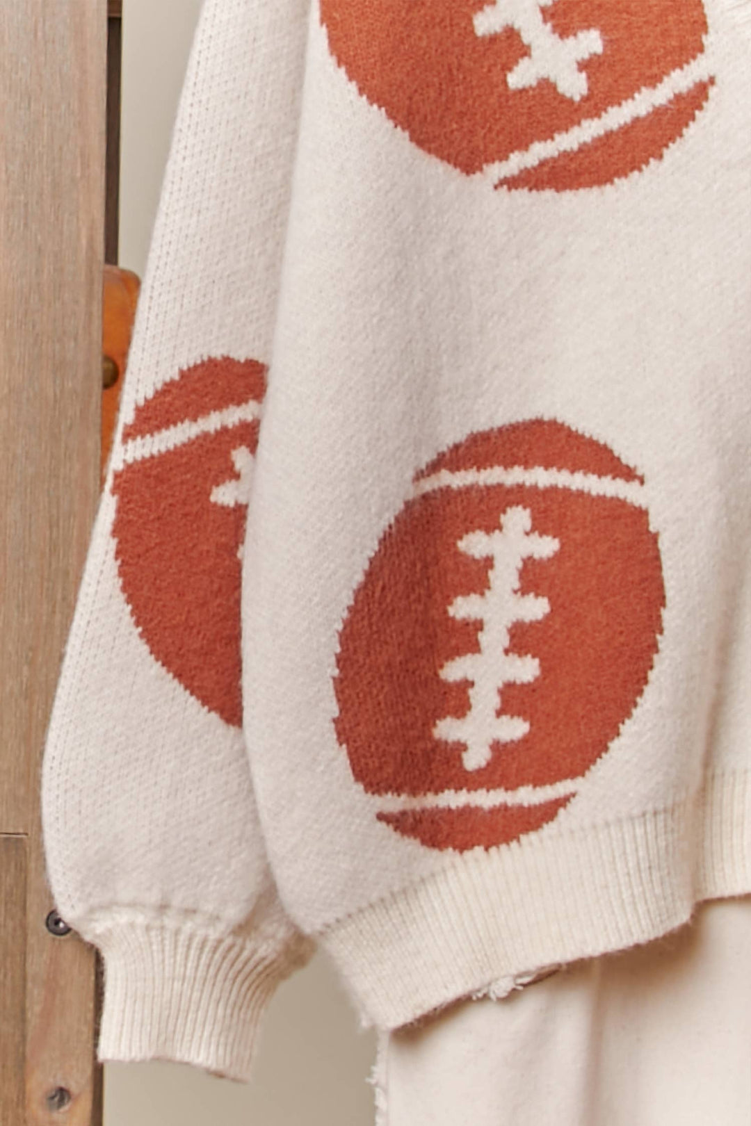 Cardigans - Football Button V Neck Knit Cardigans - - Cultured Cloths Apparel