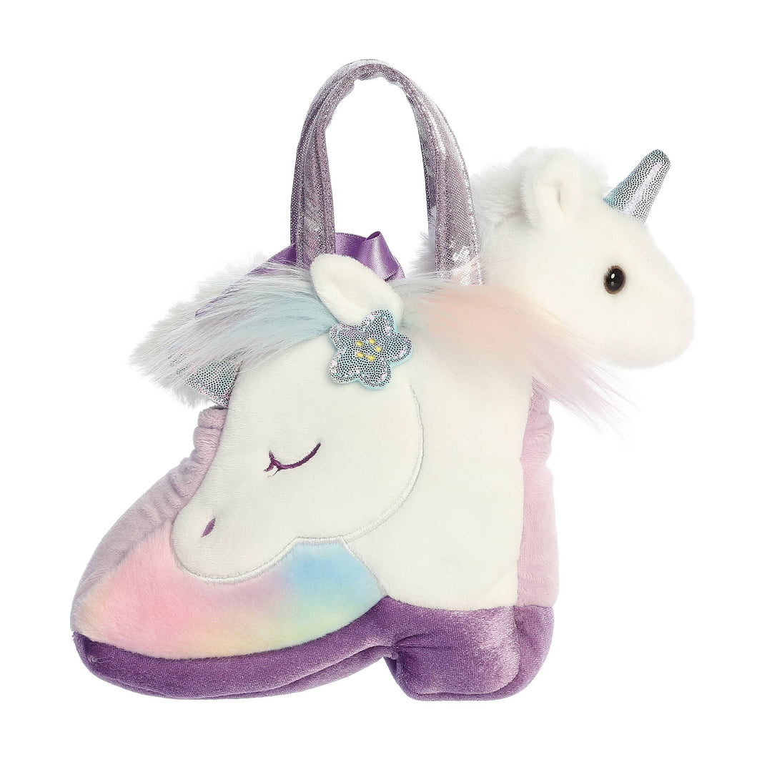 Accessories, Toys - 7" Plush Unicorn in Rainbow Boot Purse Carrier - - Cultured Cloths Apparel