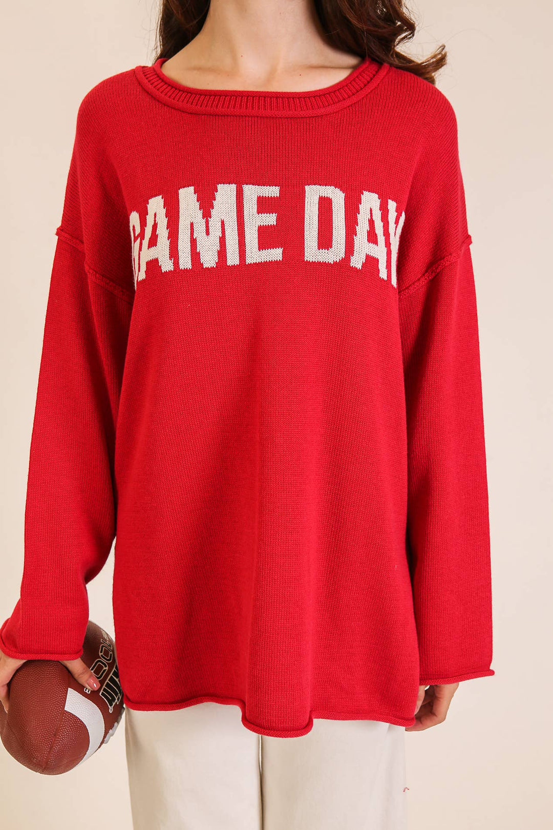 Game Day" Graphic Knit Sweater