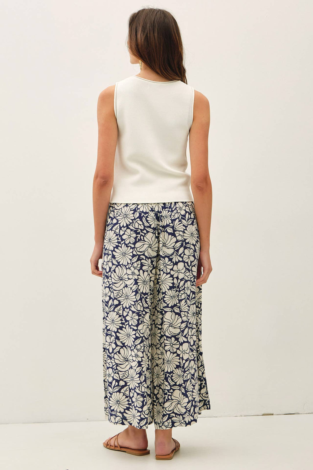 Pants - BLOOM WIDE LEG CROPPED PANTS - - Cultured Cloths Apparel