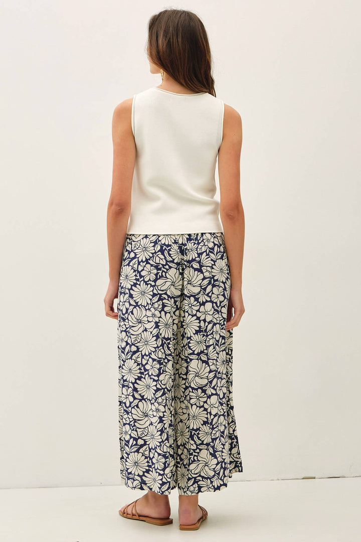 Pants - BLOOM WIDE LEG CROPPED PANTS - - Cultured Cloths Apparel