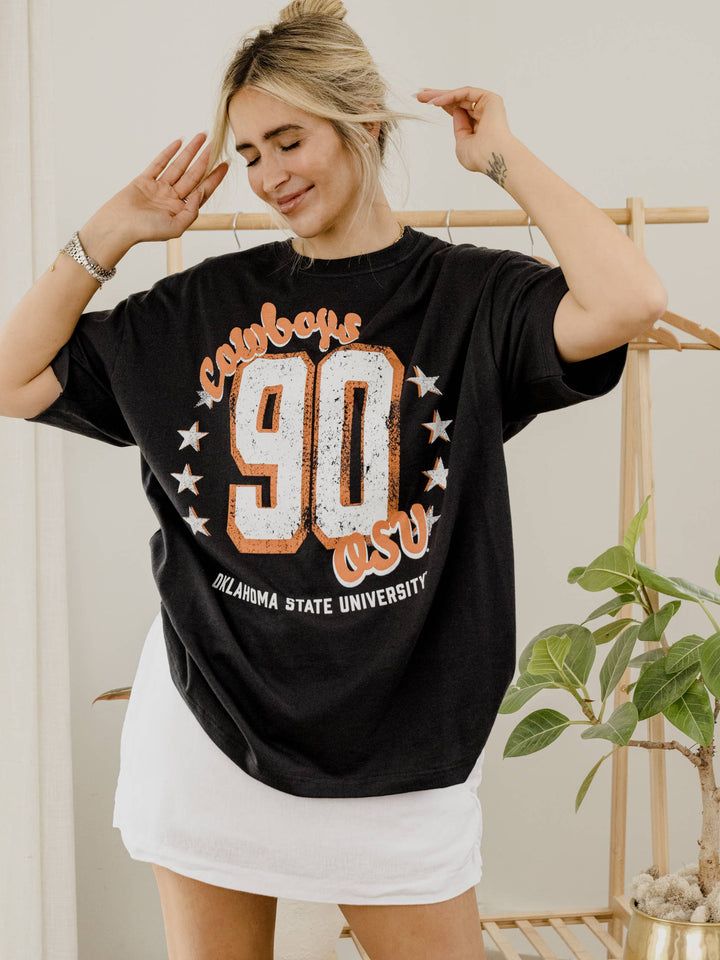 OSU Cowboys Jersey Patch Smoke Heavyweight Tee