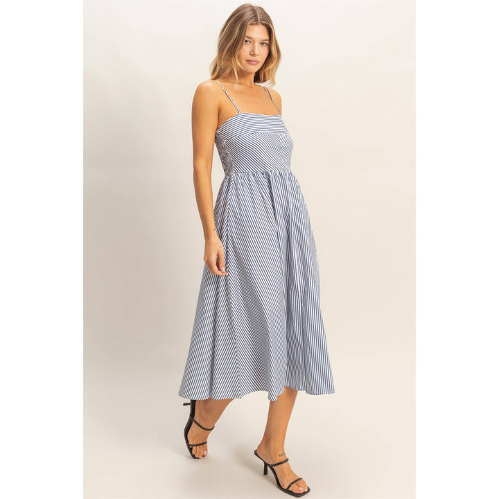 Striped Spaghetti Strap Dress
