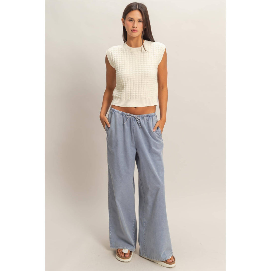 Textured Sleeveless Knit Top