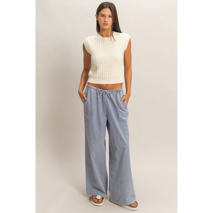 Textured Sleeveless Knit Top