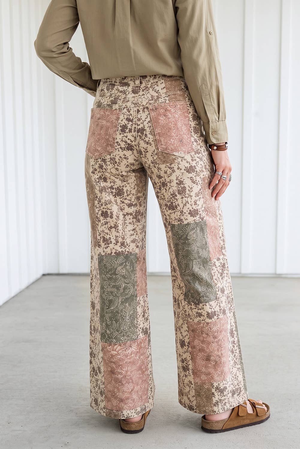Western Floral Patchwork Straight Jeans (4-16)