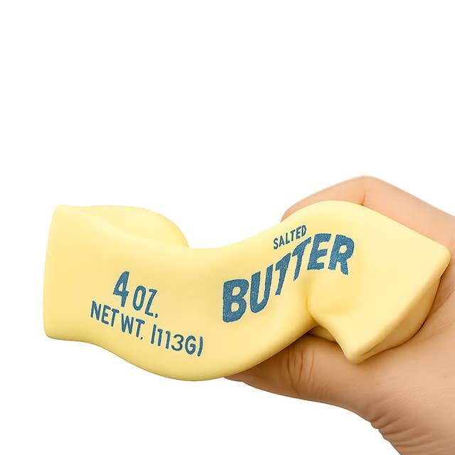 Accessories, Toys - Butter Stress Ball – Soft & Slow-Rebound Squishy Toy - - Cultured Cloths Apparel