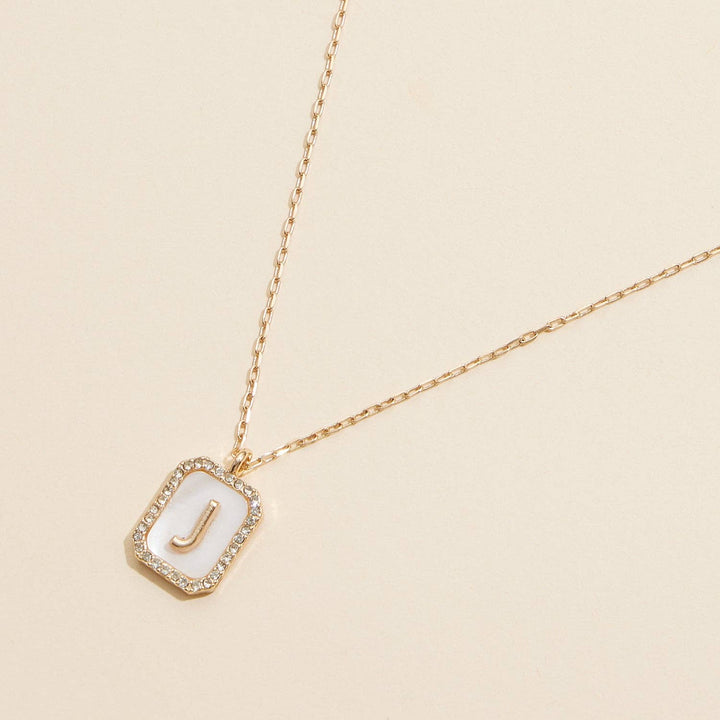 Accessories, Necklaces - Short Necklace | Initial Shell Charm - - Cultured Cloths Apparel