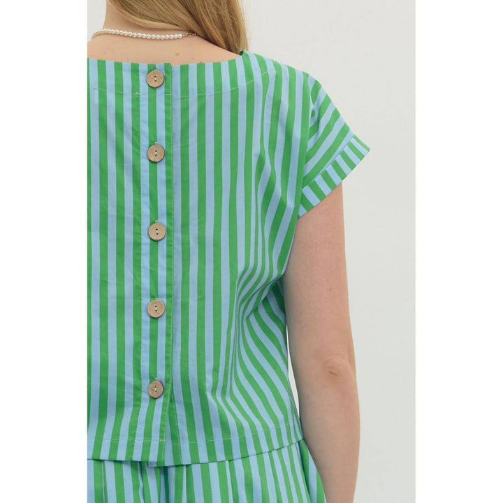 Women's Short Sleeve - Striped short sleeve top - - Cultured Cloths Apparel