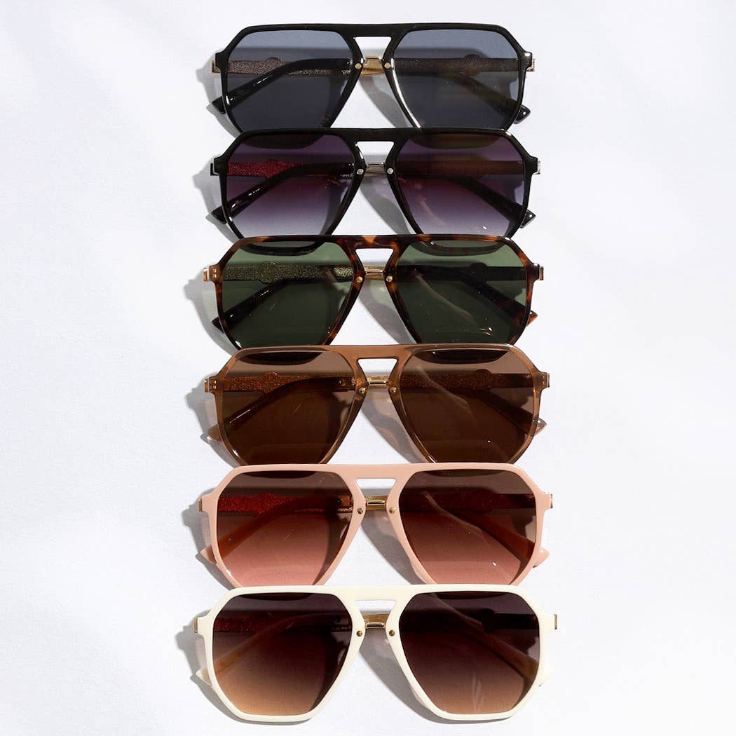 Sunglasses - Geometric Shape Thin Frame Designed Sunglasses - - Cultured Cloths Apparel