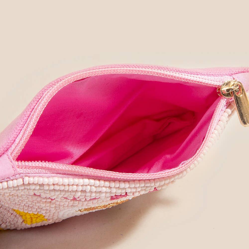 Accessories, Bags - Coffee Funds And Stars Seed Beaded Coin Purse - - Cultured Cloths Apparel