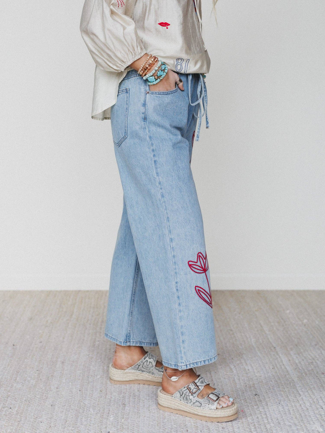 Pants - Soft Petal Denim Pants - Denim - - Cultured Cloths Apparel
