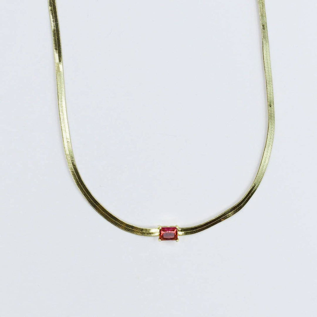 Accessories - Ruby Glow Necklace - - Cultured Cloths Apparel