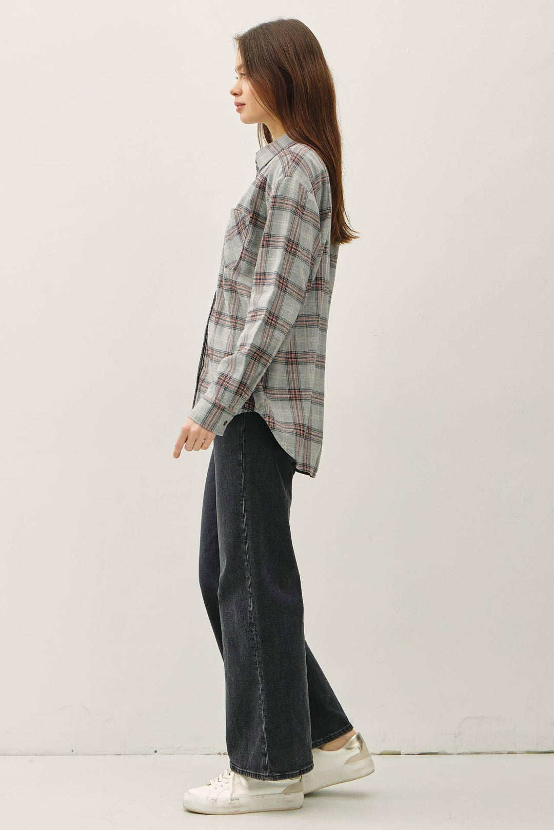 COTTON 100 CLASSIC SMALL PLAID SHIRT