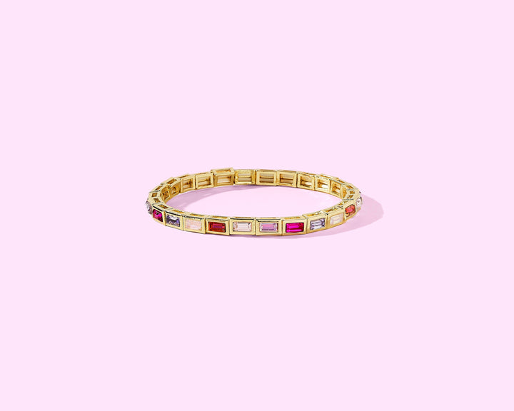 Accessories, Bracelets - Enamel Stretch Bracelet - Love - - Cultured Cloths Apparel