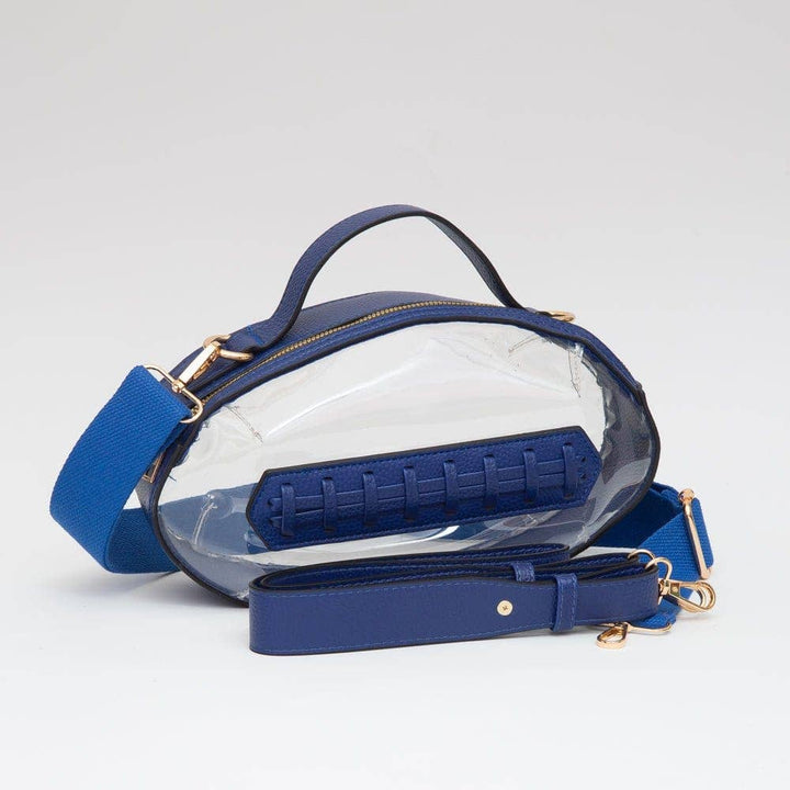- Clear Gameday Football Stitch Detail Crossbody Bag - - Cultured Cloths Apparel