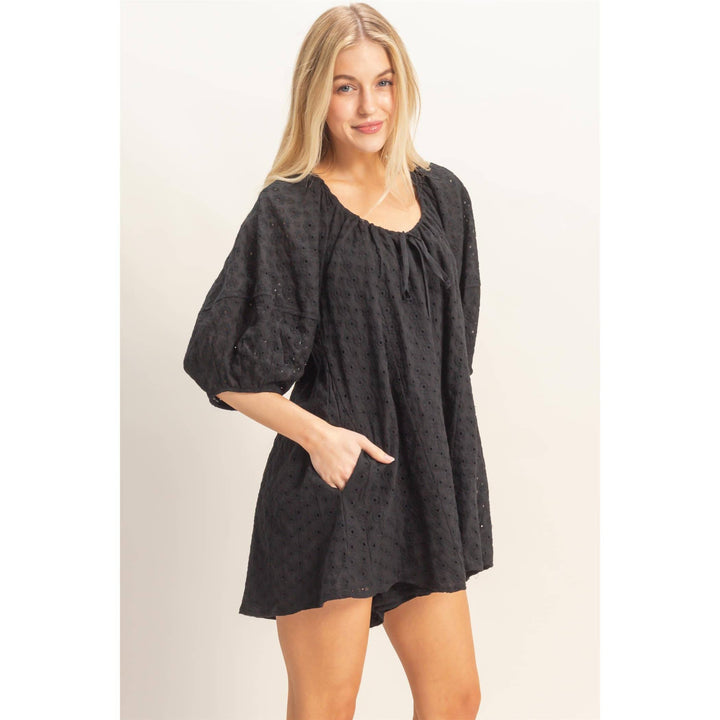 Women's Rompers - Eyelet Babydoll Romper - - Cultured Cloths Apparel