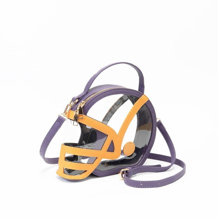Handbags - TG10902 Clear Gameday Football Helmet Satchel/Crossbody Bag - - Cultured Cloths Apparel
