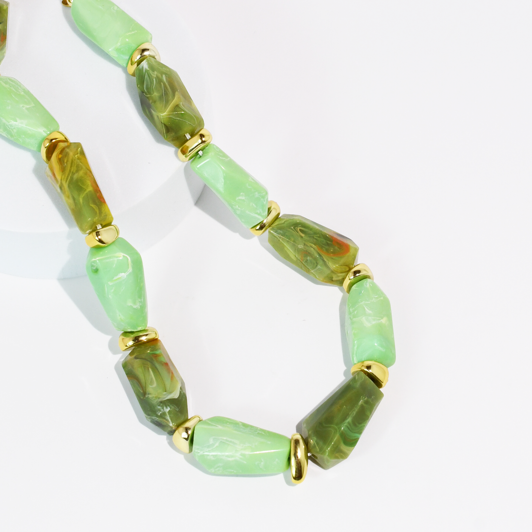 Accessories - Prism Green Necklace - - Cultured Cloths Apparel