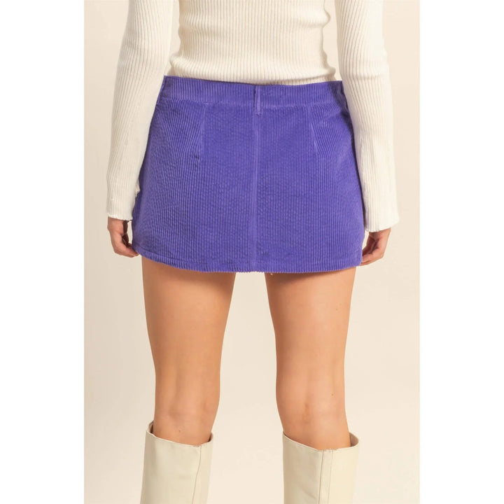 Women's Skirts - Flirty Corduroy Mid Waist Mini Skort - - Cultured Cloths Apparel