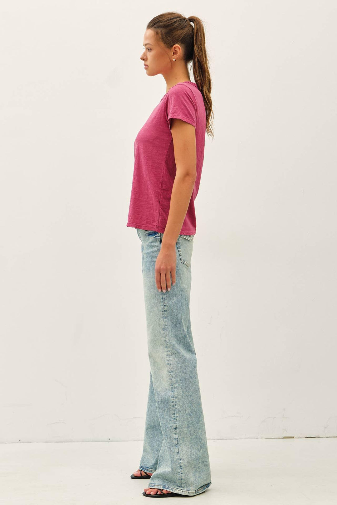 NEW COLOR-GARMENT DYED COTTON SLUB TEE