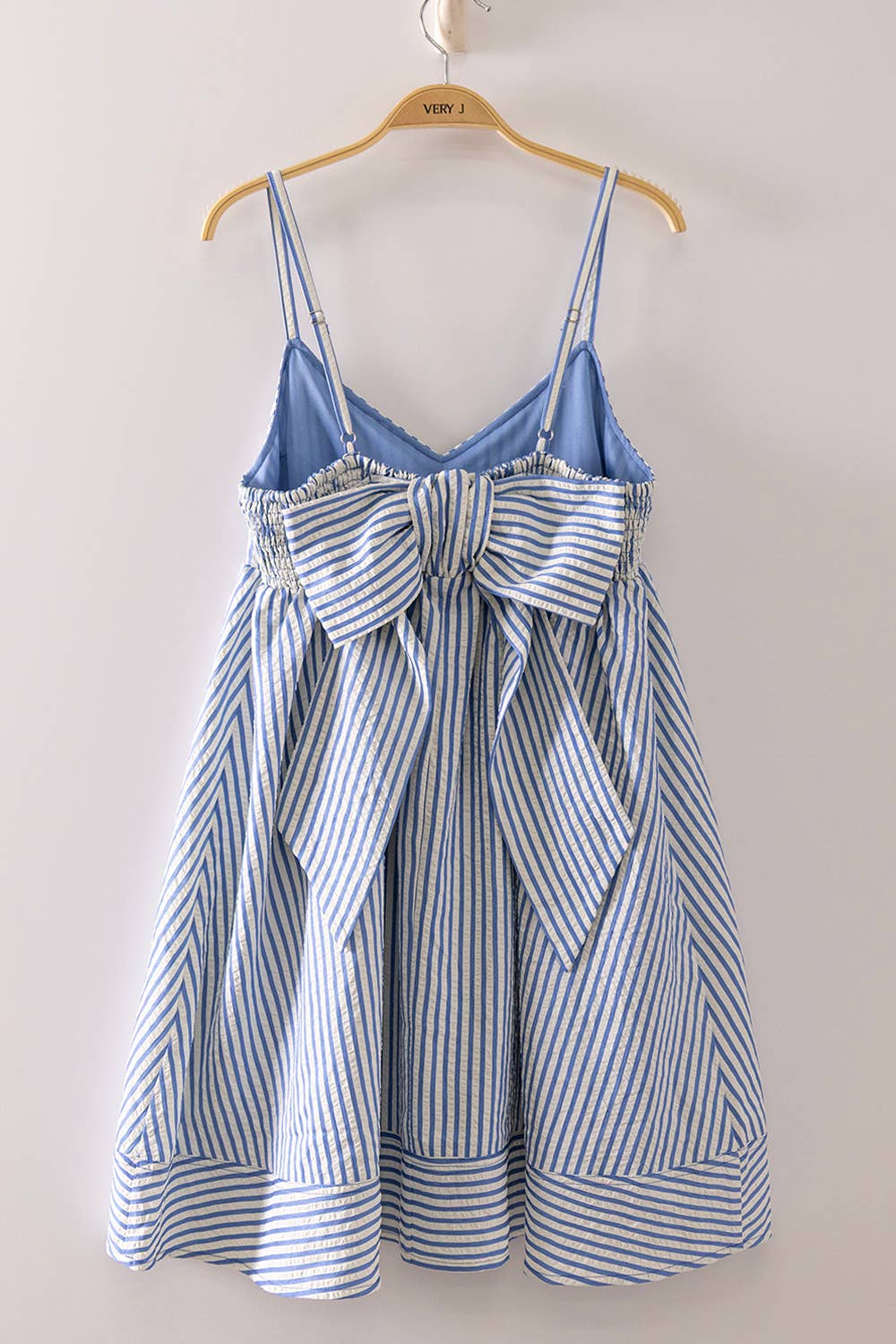 Women's Dresses - Stripe Bow Babydoll Sundress - - Cultured Cloths Apparel