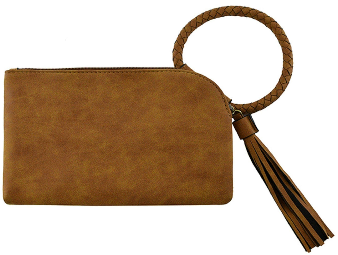 - Cheyenne Straw Wristlet/Clutch With Tassel - - Cultured Cloths Apparel
