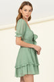 Women's Dresses - Days Like This Tie-Front Mini Dress - JADE - Cultured Cloths Apparel